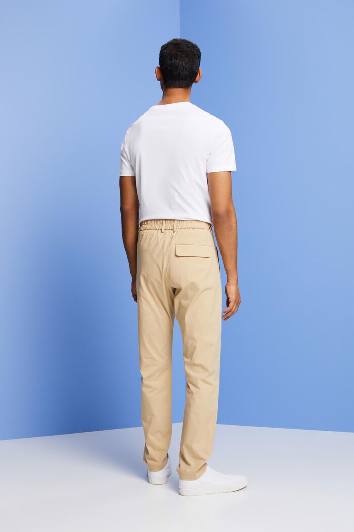 Chino kalhoty z popelínu, SAND, detail image number 3