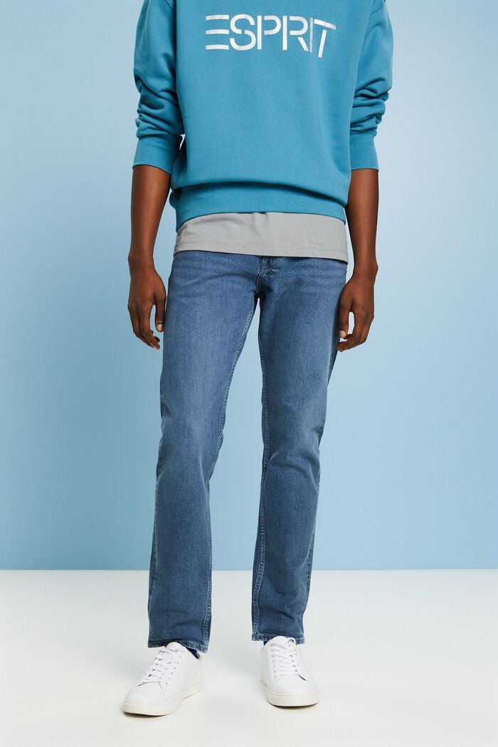 Slim džíny se střední výškou pasu, BLUE MEDIUM WASHED, detail image number 0