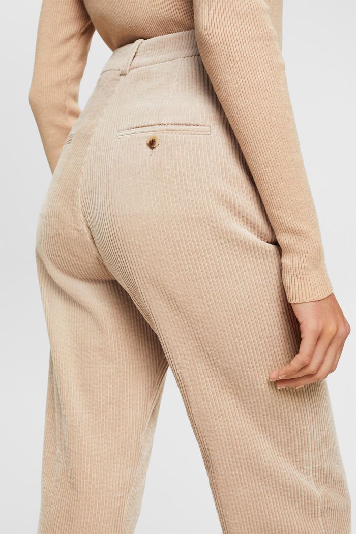 Manšestrové kalhoty z bavlny, LIGHT TAUPE, detail image number 3