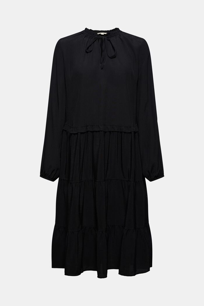 Šaty s rýšky a volány, BLACK, detail image number 8