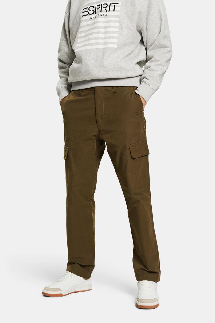 Cargo kalhoty s rovnými nohavicemi, KHAKI GREEN, detail image number 0