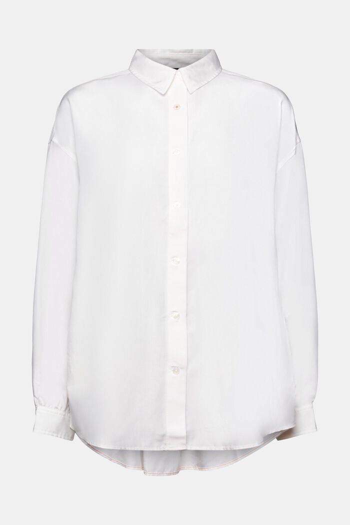 Košilová halenka oversize, WHITE, detail image number 7