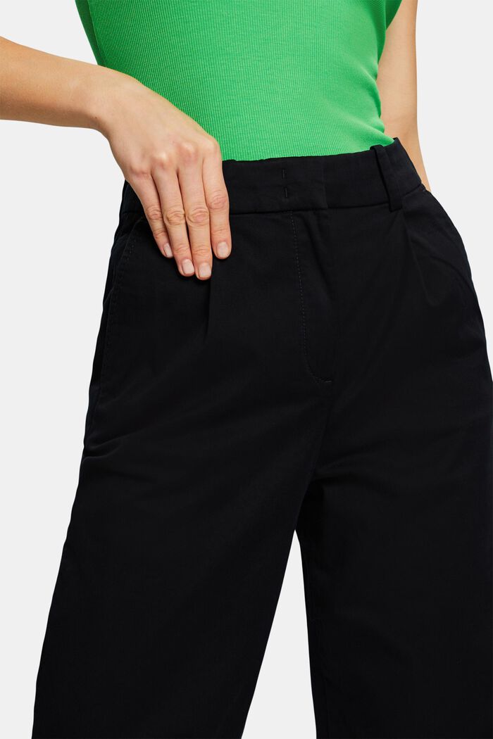 Kalhoty chino se širokými nohavicemi, BLACK, detail image number 2
