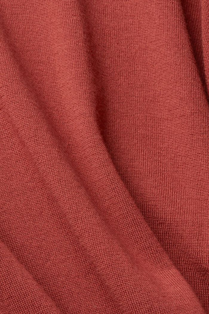 Pletený vlněný svetr, TERRACOTTA, detail image number 1