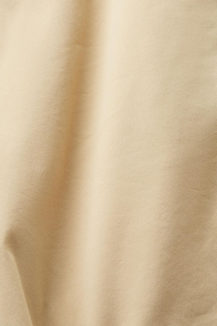 Chino šortky ze strečového kepru, SAND, detail image number 5