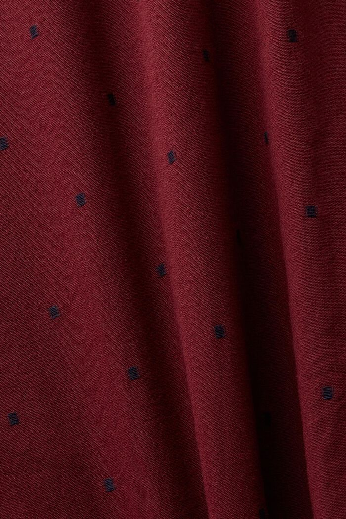 Bavlněná vyšívaná košile, střih Slim Fit, GARNET RED, detail image number 5