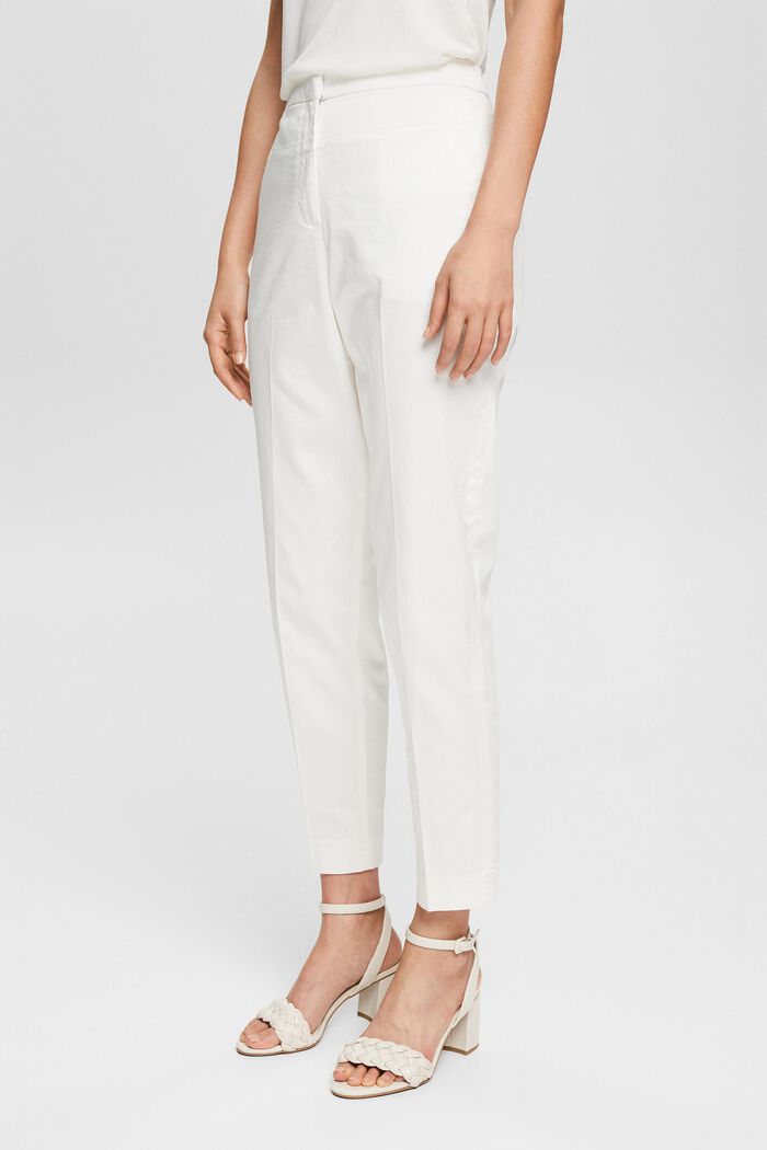 Kalhoty chino z bavlny, WHITE, detail image number 1