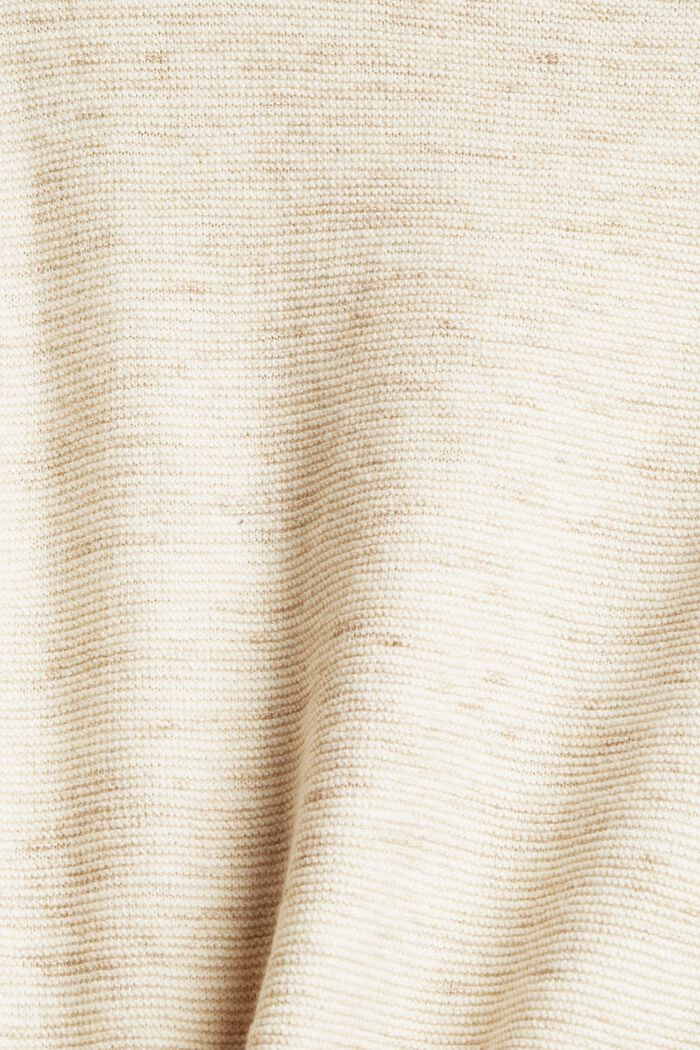 Se lnem: melírovaný svetr, CREAM BEIGE, detail image number 4