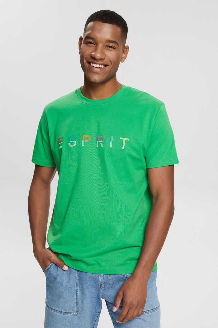 Žerzejové tričko s vyšitým logem, GREEN, overview