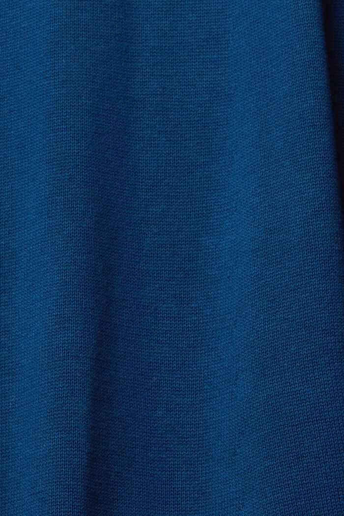 Pletené šaty s rolákem, PETROL BLUE, detail image number 1