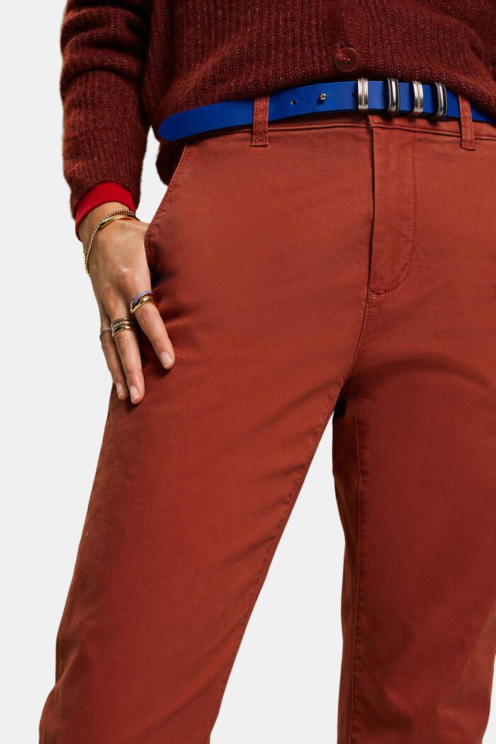 Basic chino kalhoty, RUST BROWN, detail image number 1