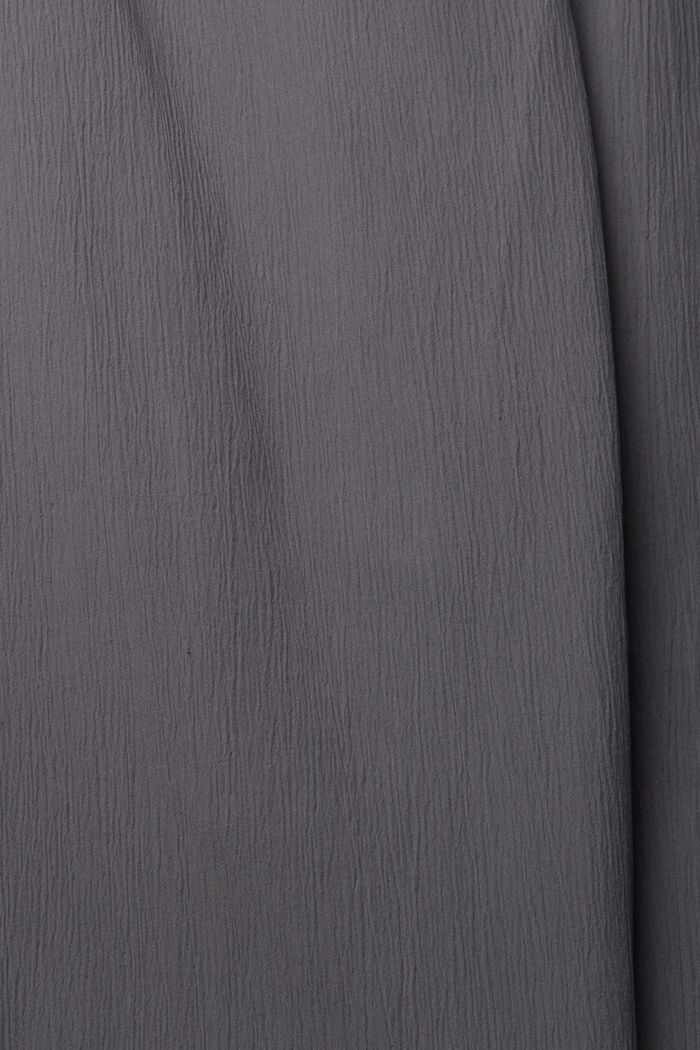 S materiálem TENCEL™: Kalhoty v pomačkaném vzhledu, ANTHRACITE, detail image number 6