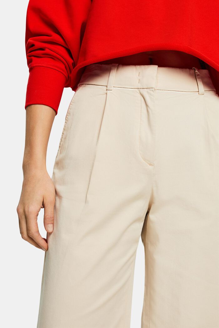 Kalhoty chino se širokými nohavicemi, CREAM BEIGE, detail image number 2