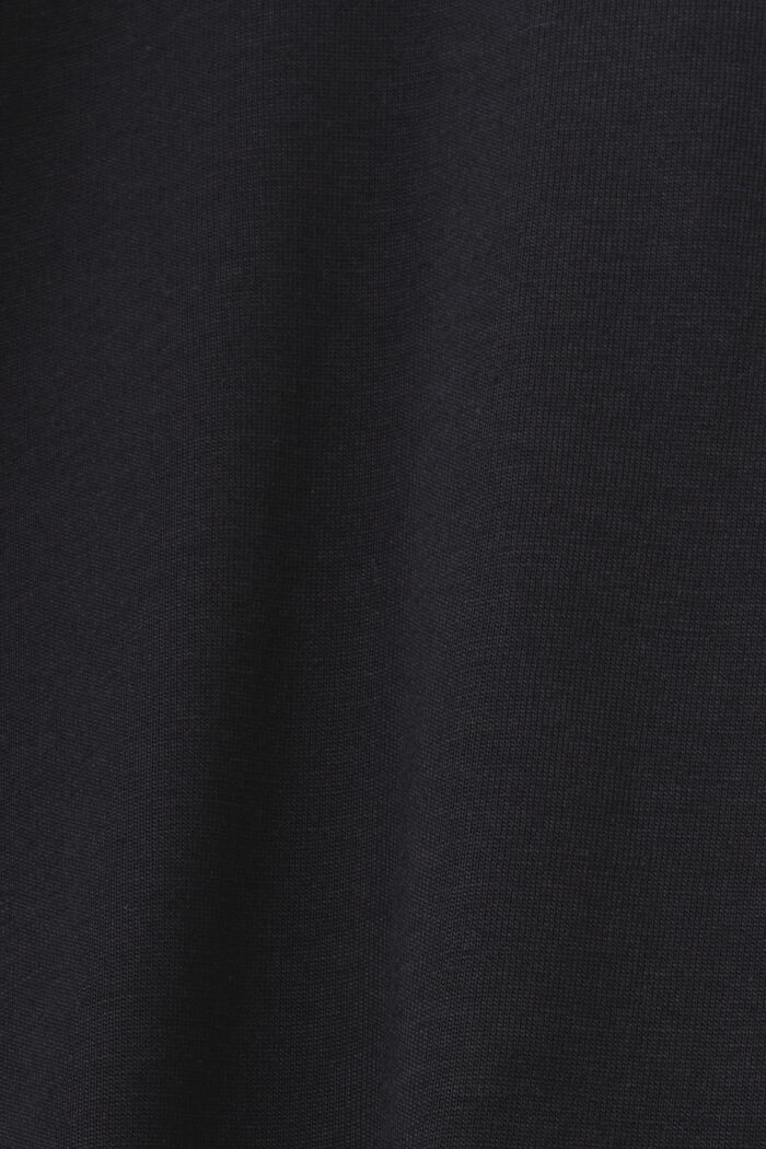 Tričko s kulatým výstřihem, z žerzeje z bavlny pima, BLACK, detail image number 5