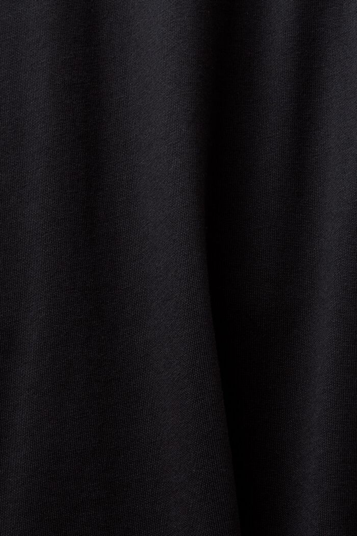 Bavlněné tričko se stojáčkem a logem, BLACK, detail image number 5