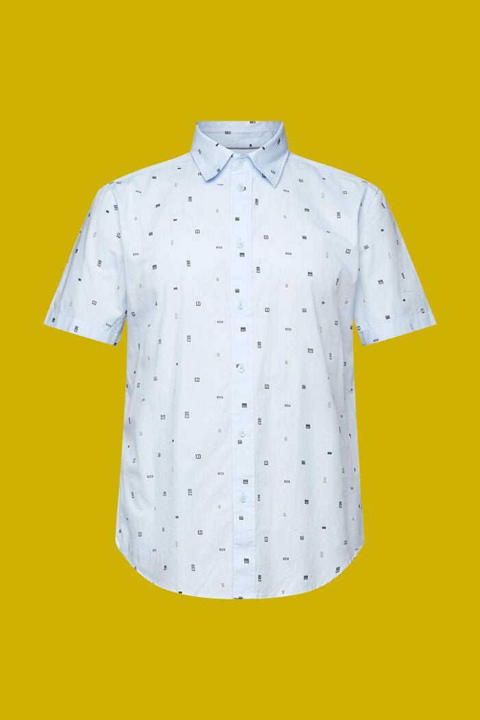 Vzorovaná košile s krátkým rukávem, 100% bavlna, PASTEL BLUE, detail image number 5