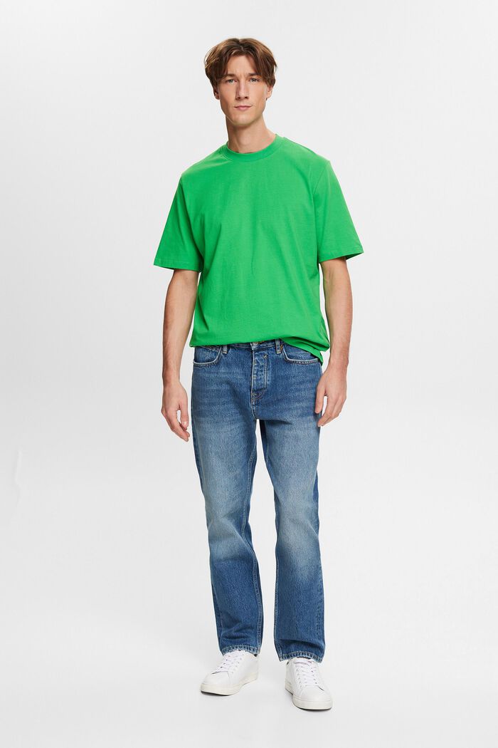 Bavlněné tričko s kulatým výstřihem, GREEN, detail image number 4