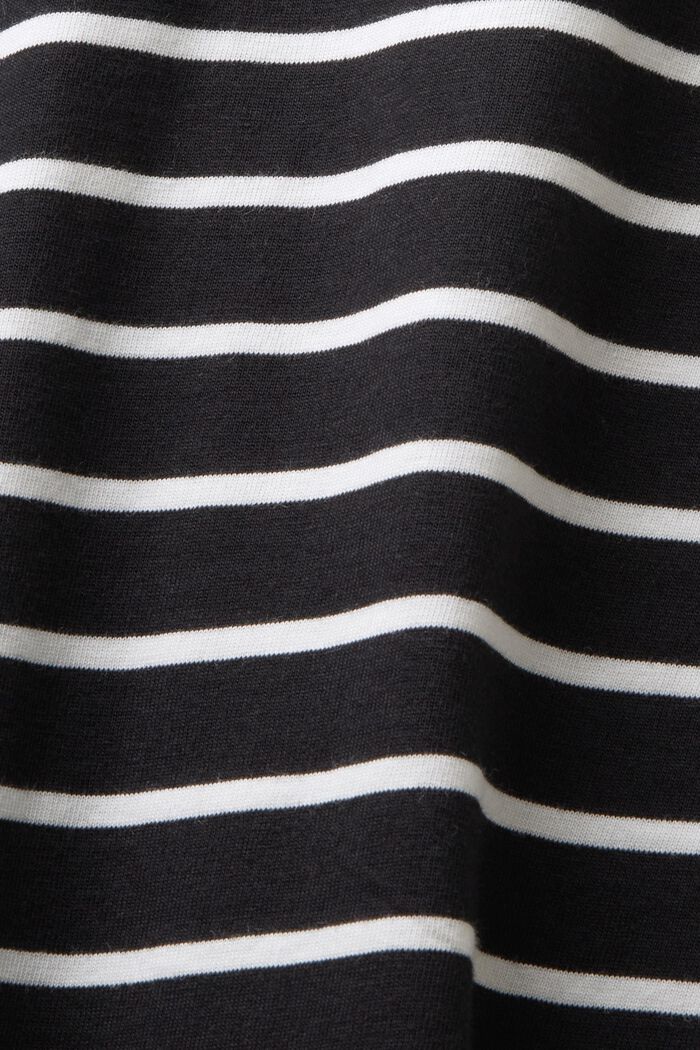 Pruhované tričko s dlouhým rukávem, BLACK, detail image number 4