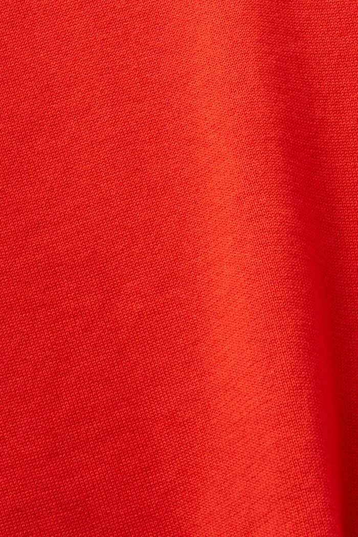 Pulovr s krátkým rukávem a kulatým výstřihem, RED, detail image number 5