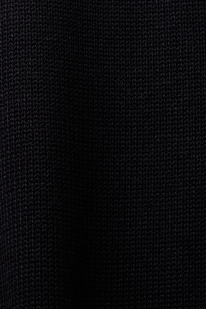 Pletené minišaty s nízkým rolákem, BLACK, detail image number 5