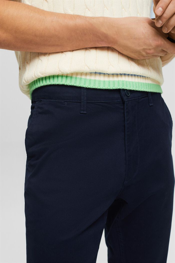 Kalhoty chino s úzkými nohavicemi, NAVY, detail image number 4
