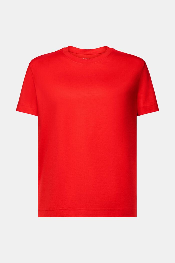 Tričko s kulatým výstřihem, z bavlny pima, RED, detail image number 5