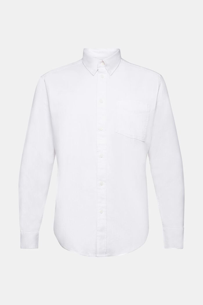 Keprová košile se střihem Regular Fit, WHITE, detail image number 6