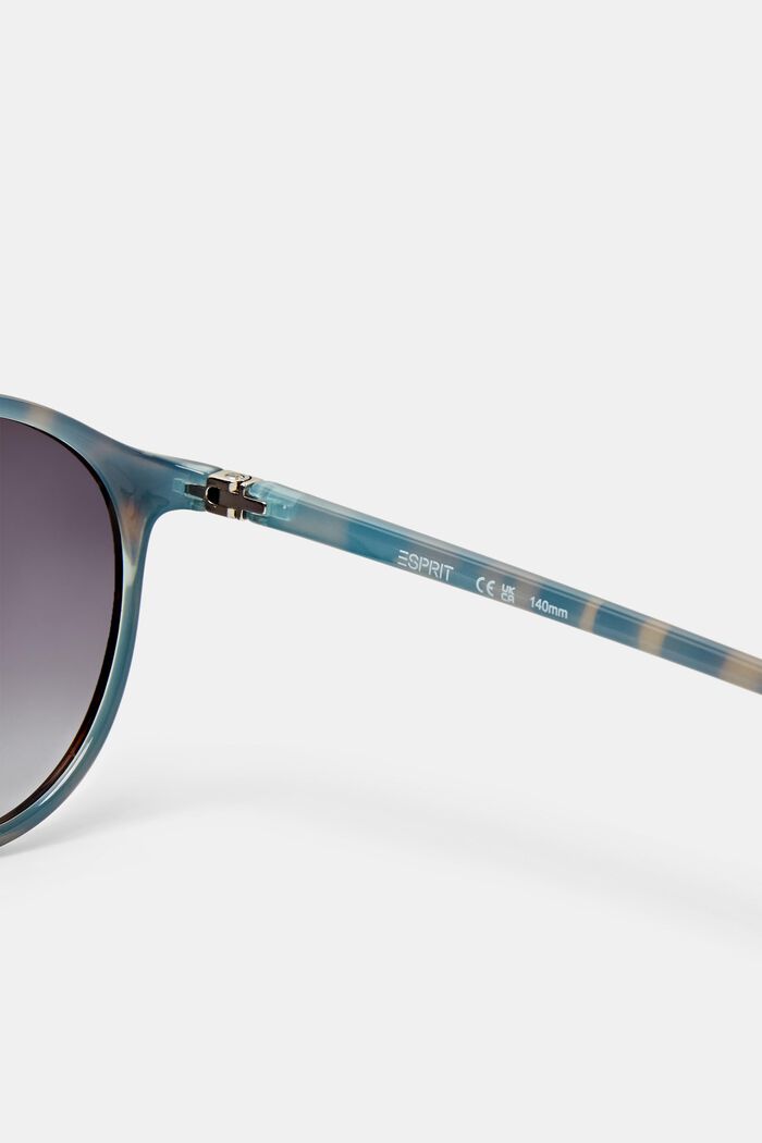 Unisex gradientní kulaté sluneční brýle, DEMI BLUE, detail image number 3