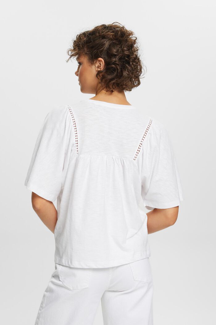 Rozšiřující se tričko, 100% bavlna, WHITE, detail image number 3