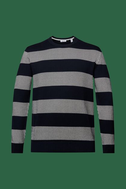 Pruhovaný pulovr z žebrové pleteniny