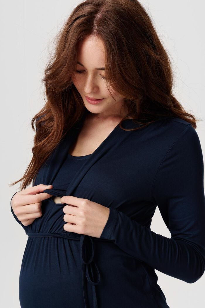 Triko s dlouhým rukávem na kojení, z viskózy LENZING™ ECOVERO™, NIGHT BLUE, detail image number 2