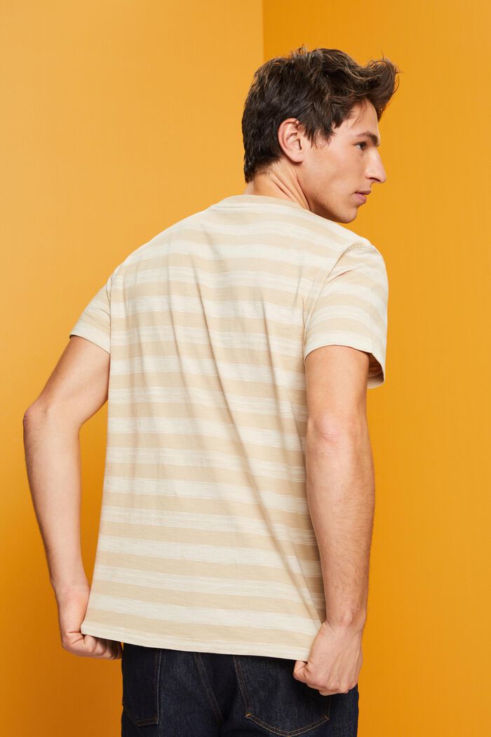 Proužkované tričko, 100% bavlna, SAND, detail image number 3