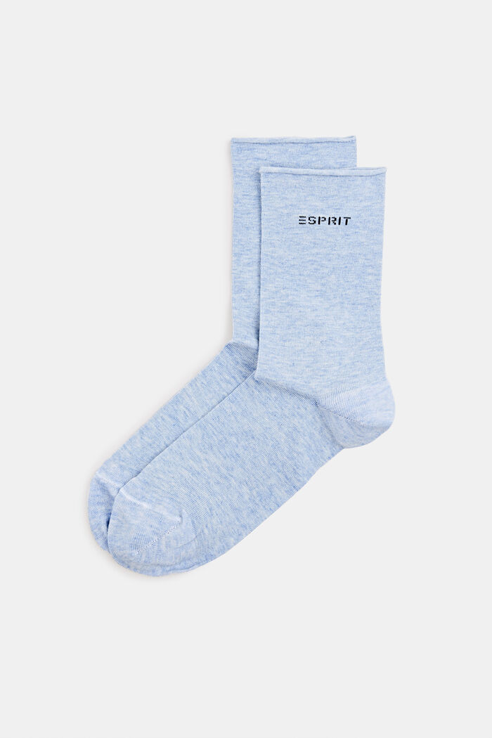 Ponožky z hrubé pleteniny, 2 páry, LIGHT DENIM, detail image number 0
