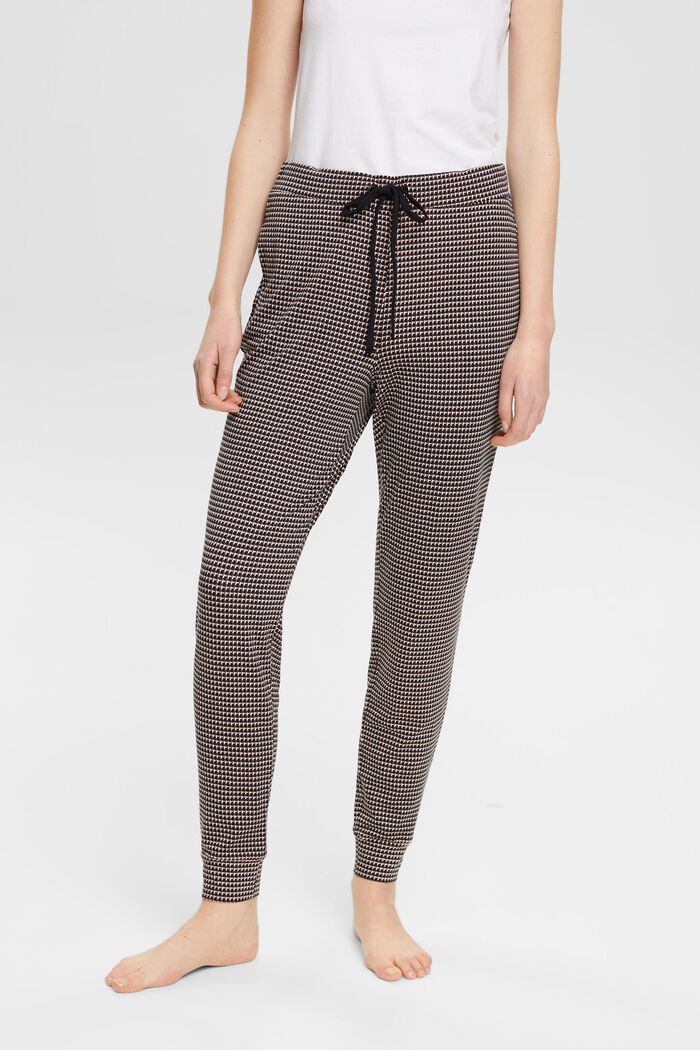 Pyžamové kalhoty s celoplošným vzorem, BLACK, detail image number 0