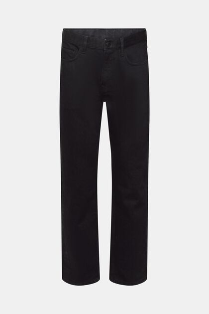Džíny s rovnými nohavicemi, z udržitelné bavlny, BLACK DARK WASHED, overview