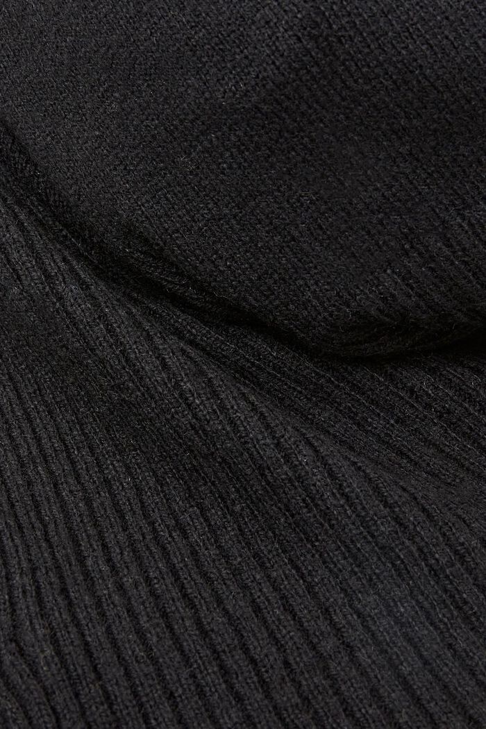 Pletená šála, LENZING™ ECOVERO™, BLACK, detail image number 1