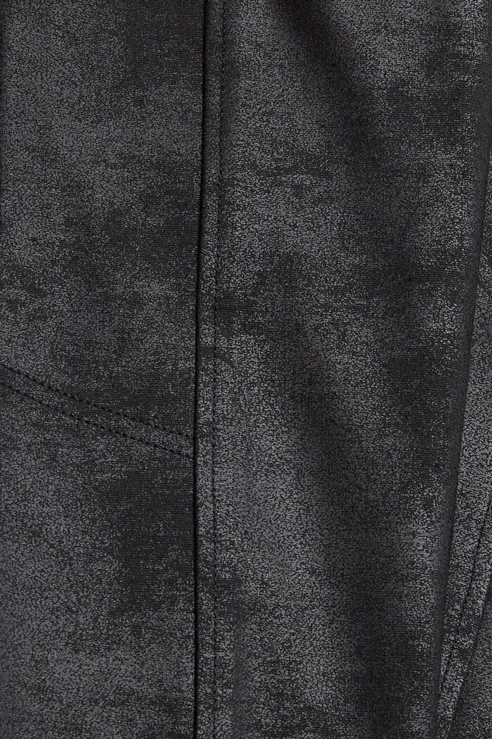 Sportovní kalhoty v motorkářském stylu, s povrchovou úpravou, BLACK, detail image number 4