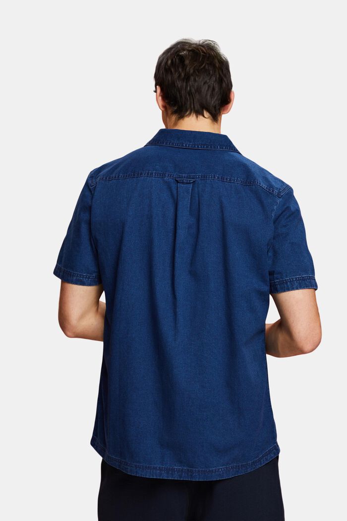 Džínová košile s krátkým rukávem, 100% bavlna, BLUE DARK WASHED, detail image number 3