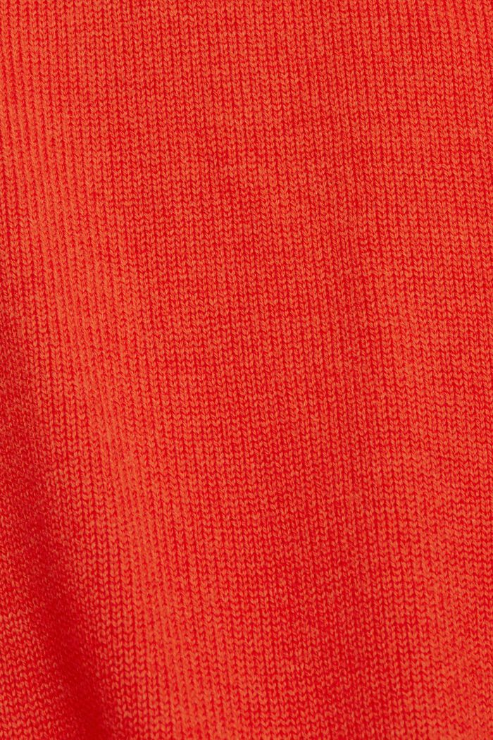 Pulovr z pleteniny z udržitelné bavlny, RED, detail image number 1