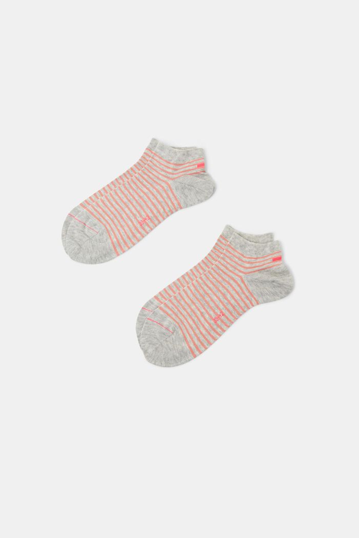 Pruhované nízké ponožky, balení 2 ks, STORM GREY, detail image number 0