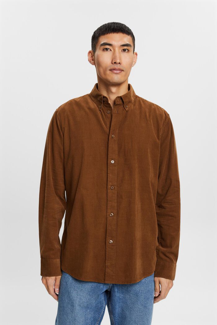 Manšestrová košile, 100% bavlna, BARK, detail image number 0