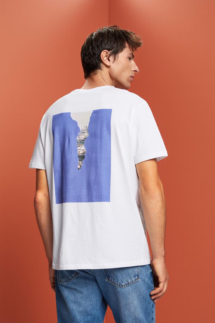 Žerzejové tričko s potiskem na zádech, 100% bavlna, WHITE, detail image number 3