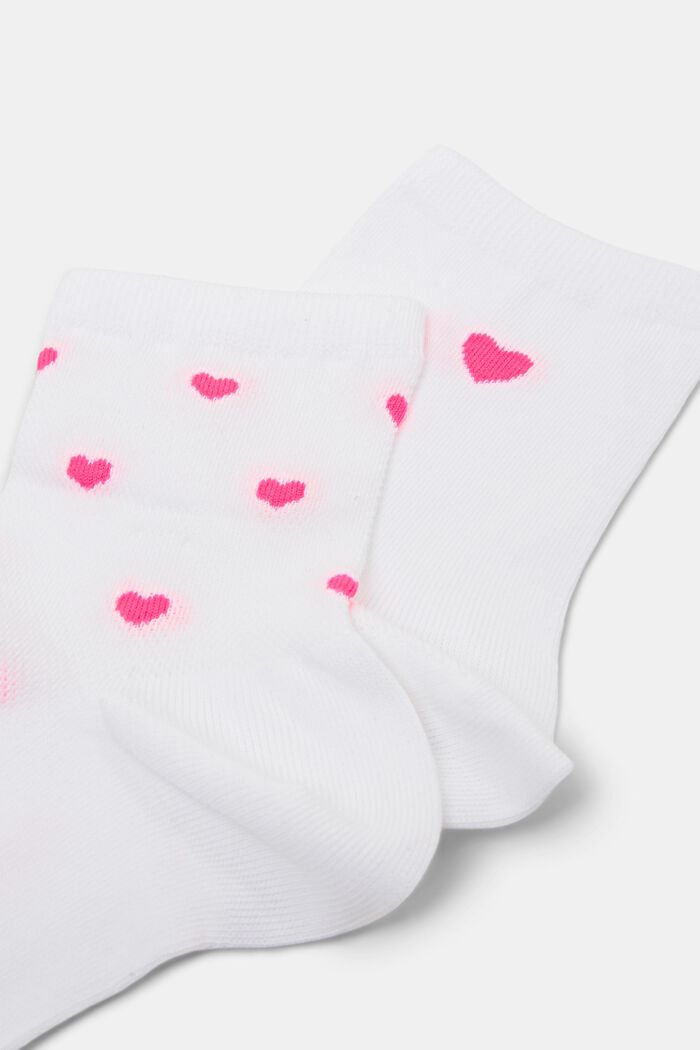 Ponožky se srdíčky, 2 páry v balení, OFF WHITE, detail image number 2