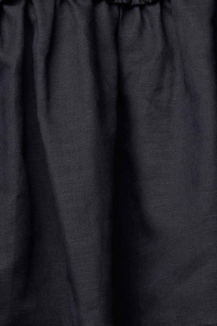 Mini sukně ze směsi se lnem, BLACK, detail image number 1