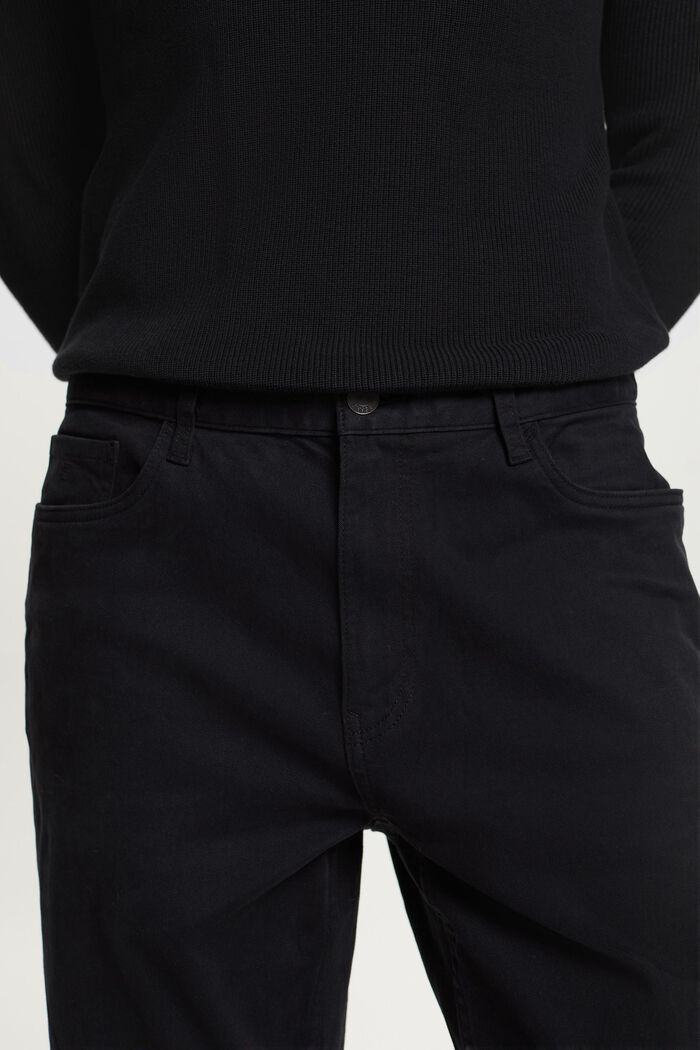 Klasické kalhoty s rovným střihem, BLACK, detail image number 2