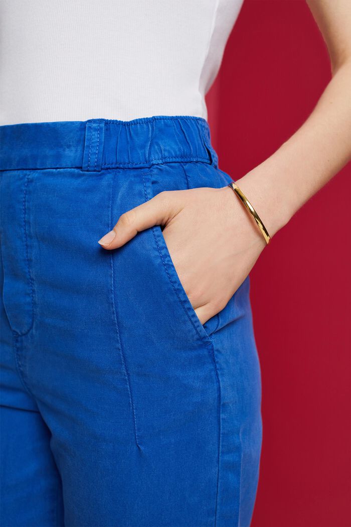 Zkrácené kalhoty chino bez zapínání, BRIGHT BLUE, detail image number 2