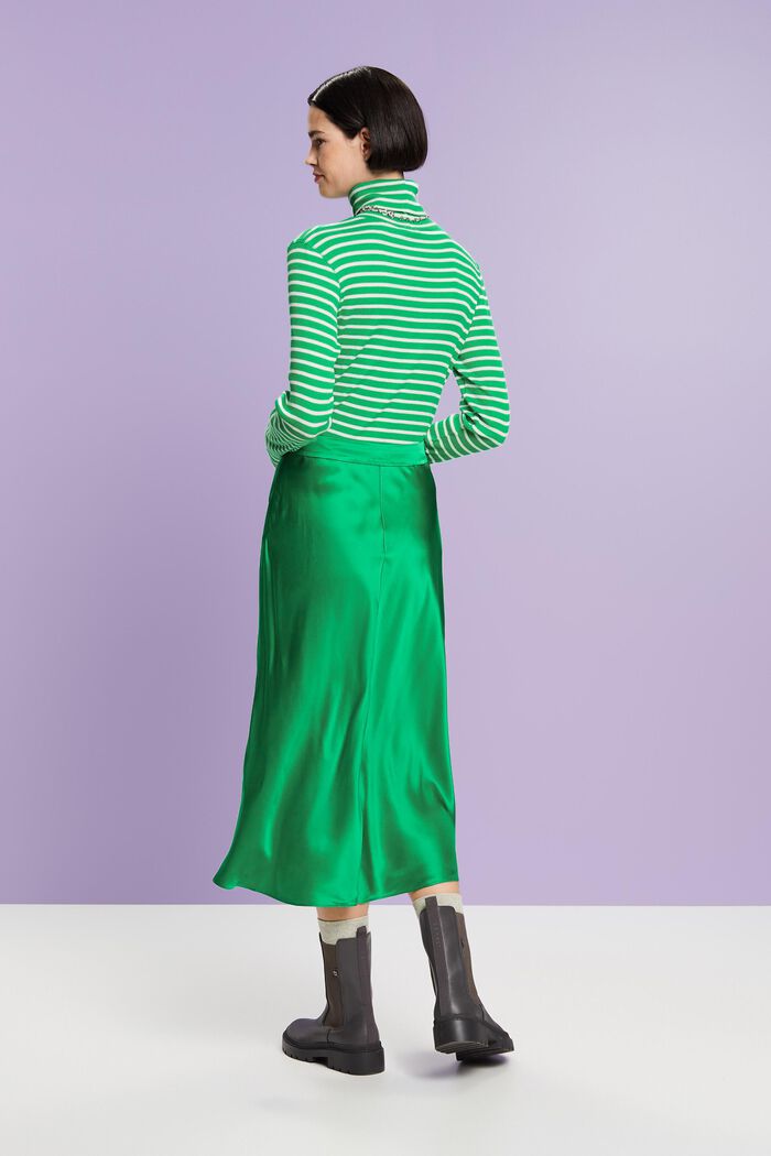 Hedvábná midi sukně, GREEN, detail image number 4
