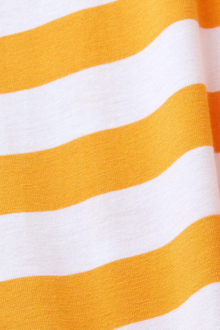 Pruhované bavlněné tričko, ORANGE, detail image number 5