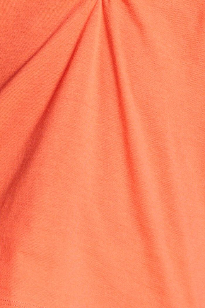 Tričko s řasením, 100% bavlna, CORAL ORANGE, detail image number 4