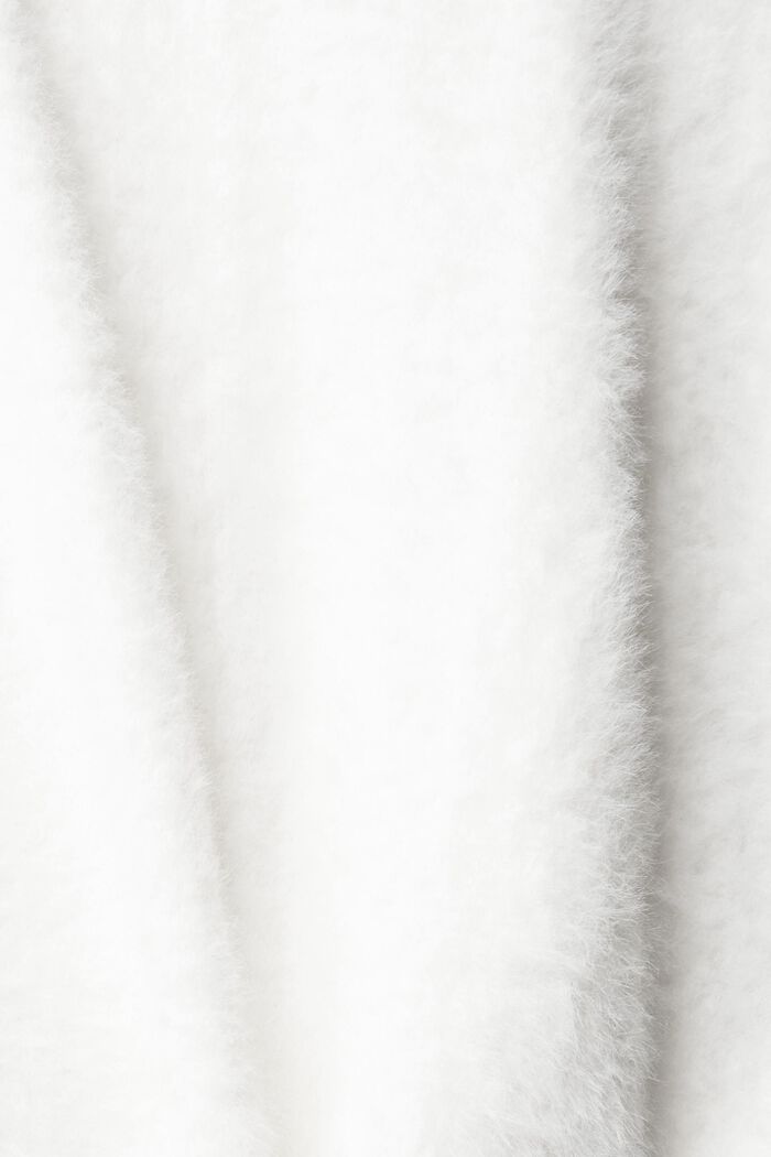 Pulovr s krátkým rolákem, imitace kožešiny, OFF WHITE, detail image number 4